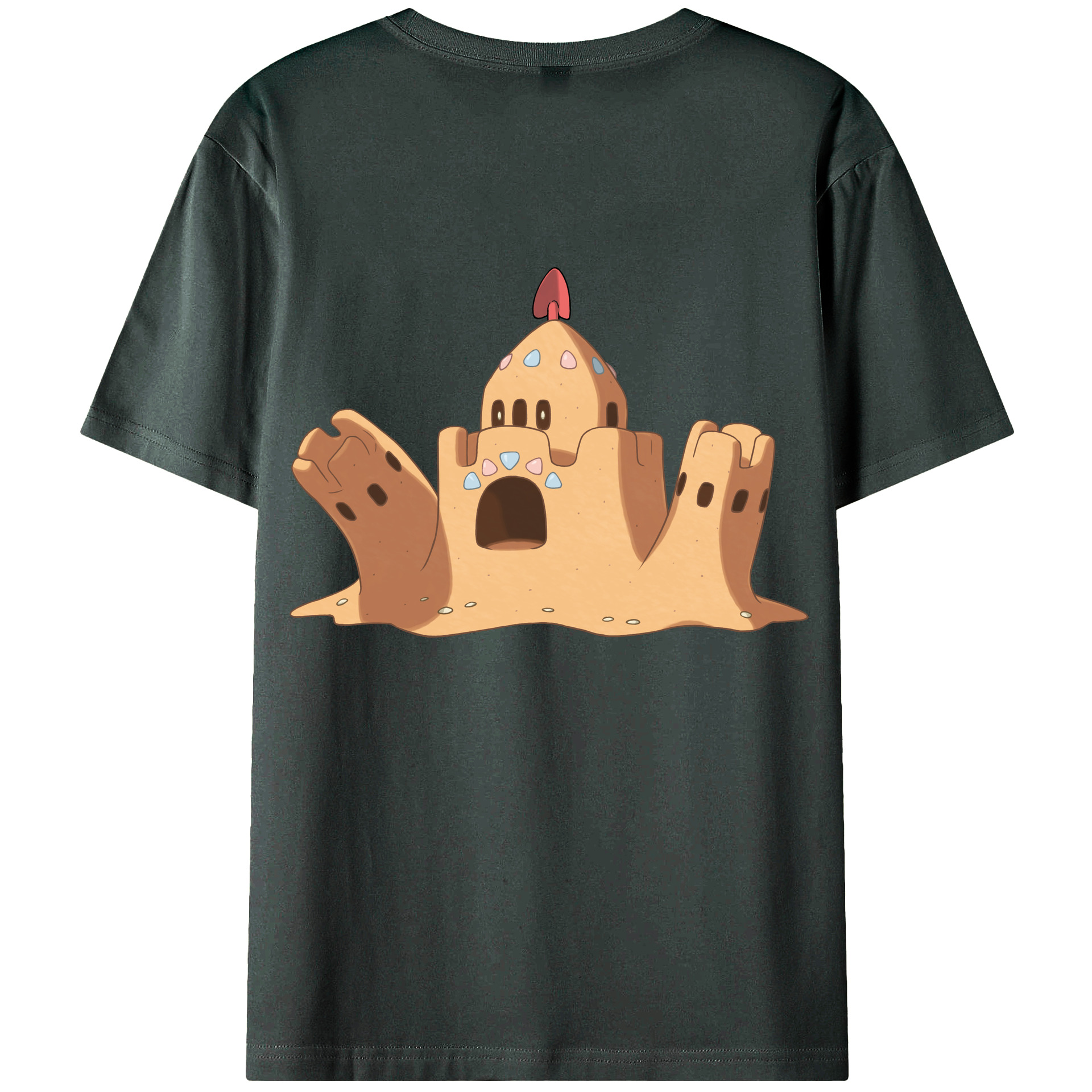 （画像用） ポケットモンスター Pokémon 綿100％ メンズ半袖Tシャツ（バックプリント） 通気性